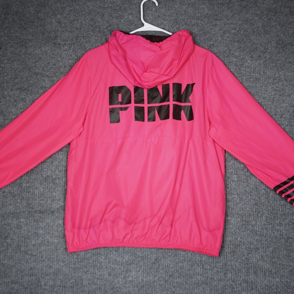 PINK Victoria's Secret Anorak Jacket Windbreaker Hoodie Pink XS Womens Pullover